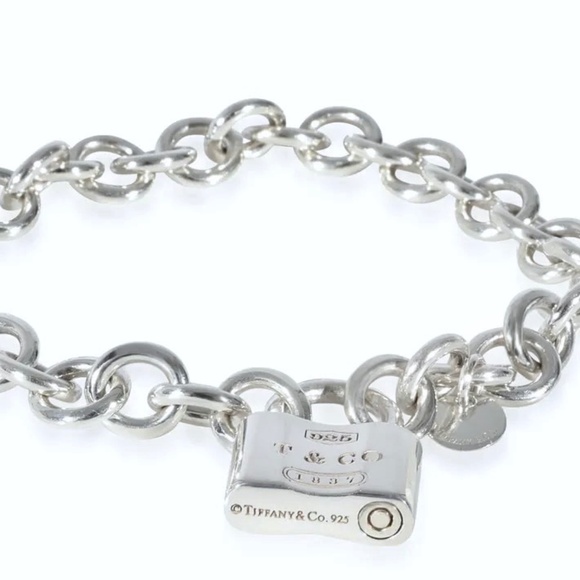 Tiffany & Co. 1837 Sterling Silver Lock Charm Bracelet - Picture 5 of 7
